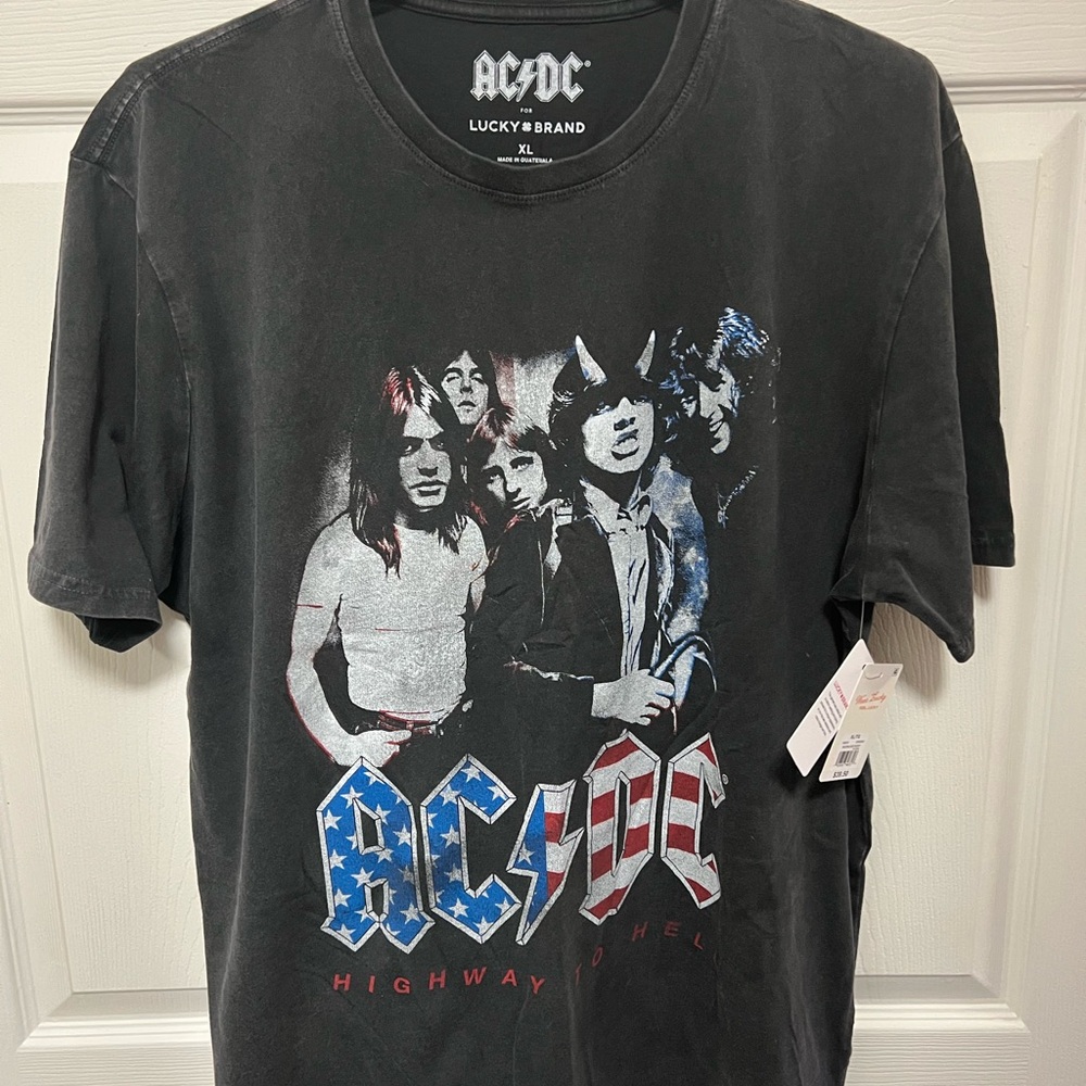 Lucky Brand Black AC⚡️DC Black T-Shirt | Size XL